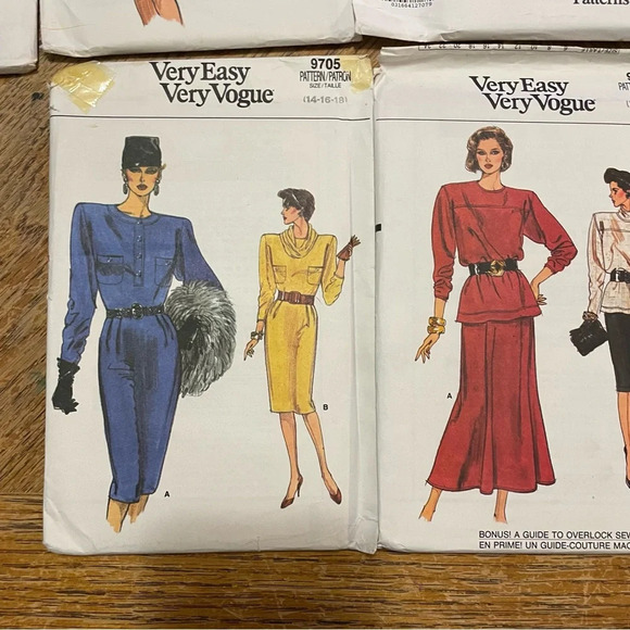 Lot of 8 Vogue Vintage Sewing Patterns Various sizes Womens Fashion Designs. - Picture 6 of 8